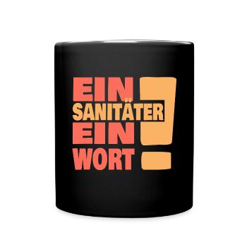 Sanitäter Sanitäter - Tasse einfarbig - Schwarz - Vorne
