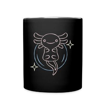 Line Art Design for Axolotl Lovers - Full Colour Mug - black - Front
