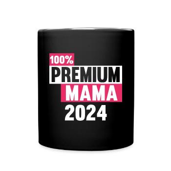 Werdende Mama 2024 - Tasse einfarbig - Schwarz - Vorne