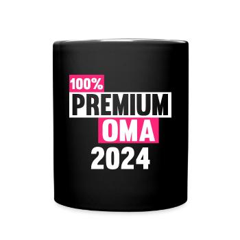 Werdende Oma 2024 - Tasse einfarbig - Schwarz - Vorne