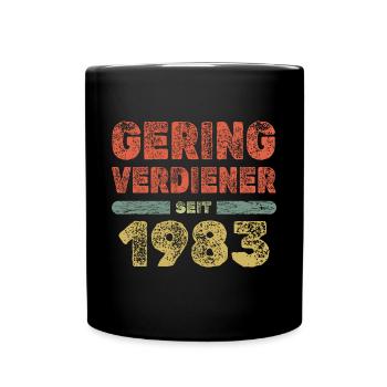 Geringverdiener 1983 - Tasse einfarbig - Schwarz - Vorne