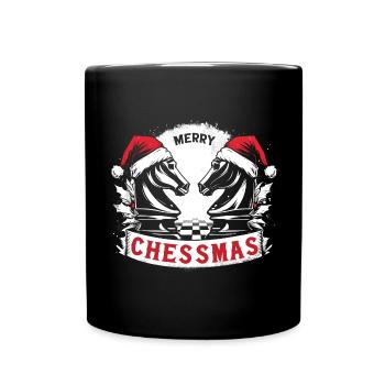 Merry Chessmas Chess Christmas - Full Colour Mug - black - Front