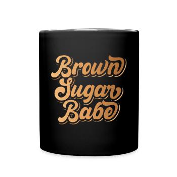 Brown Sugar Babe Pro Afro American Pride - Full Colour Mug - black - Front