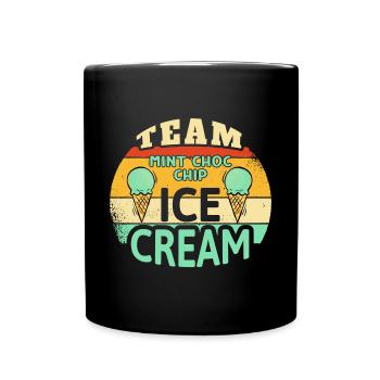 Team Mint Choc Eiswaffel Eiscreme Eis - Tasse einfarbig - Schwarz - Vorne
