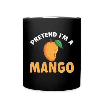 Mango Frucht Mango - Tasse einfarbig - Schwarz - Vorne