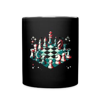 Pixel Chess Art Chess joueur cadeau - Mug uni - noir - Devant