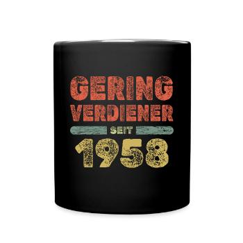 1958 - Tasse einfarbig - Schwarz - Vorne