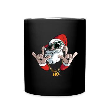 Santa Rock Christmas - Full Colour Mug - black - Front