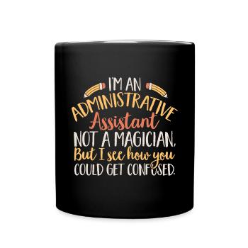 Secrétaire, Adjointe administrative, Commis de bureau - Mug uni - noir - Devant