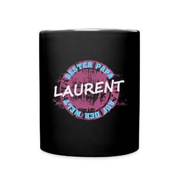 Laurent als Vatertag - Tasse einfarbig - Schwarz - Vorne