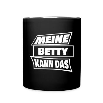 Geschenk für Betty - Tasse einfarbig - Schwarz - Vorne