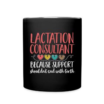 Lactation Consultant IBCLC - Full Colour Mug - black - Front