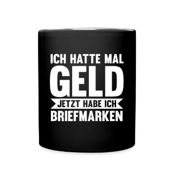 Philatelie Briefmarkensammlung Briefmarkensammler - Tasse einfarbig - Schwarz - Vorne