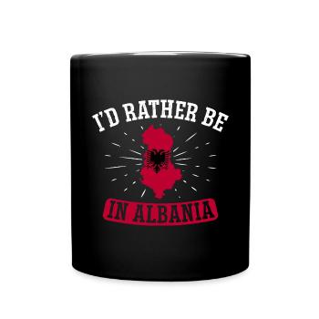 Albanische Flagge Albanischer Adler Shqiponja - Tasse einfarbig - Schwarz - Vorne