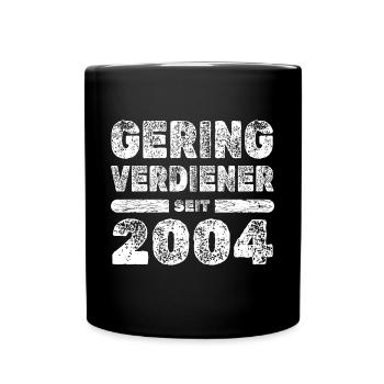 Geringverdiener 2004 - Tasse einfarbig - Schwarz - Vorne