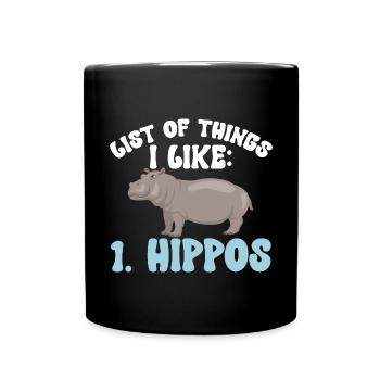 Hippopotame Hippopotame - Mug uni - noir - Devant