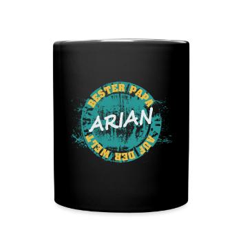 Vatertag Arian - Tasse einfarbig - Schwarz - Vorne