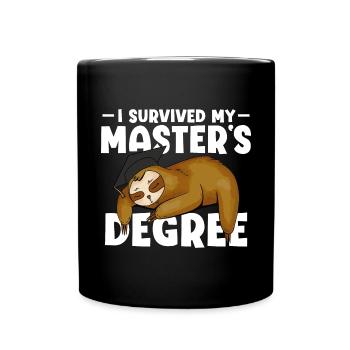 Master's Degree Studium Master Abschluss - Tasse einfarbig - Schwarz - Vorne