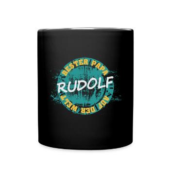 Vatertag Rudolf - Tasse einfarbig - Schwarz - Vorne