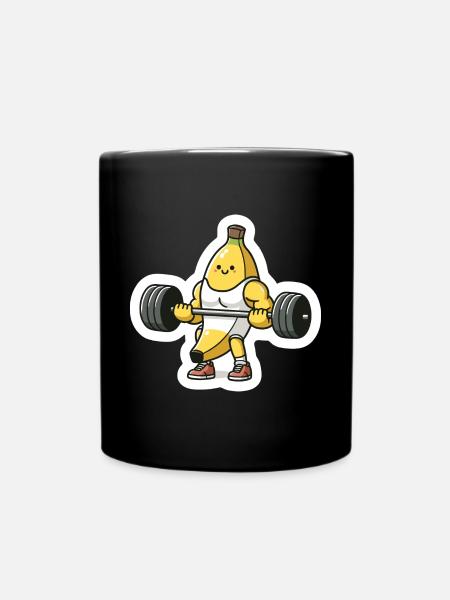 Kraftsport-König Banane - Tasse einfarbig - Schwarz