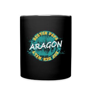 Aragon als Vatertag - Tasse einfarbig - Schwarz - Vorne