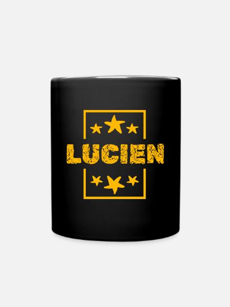 Lucien als Lucien - Tasse einfarbig - Schwarz