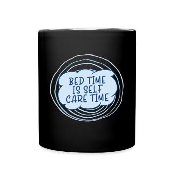 Bed Time Napetizer Self Care Sofa Bed - Full Colour Mug - black - Front