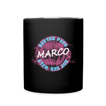 Marco als Vatertag - Tasse einfarbig - Schwarz - Vorne