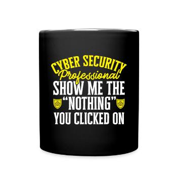 Cybersécurité Hackers Sécurité informatique - Mug uni - noir - Devant