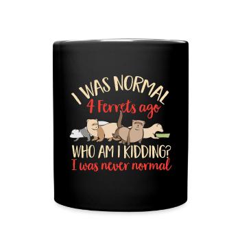 Furet, propriétaire de furet - Mug uni - noir - Devant