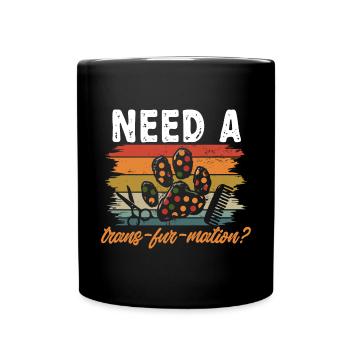 Salon de coiffure pour chiens - Mug uni - noir - Devant