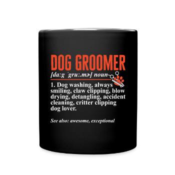 Salon de coiffure pour chiens - Mug uni - noir - Devant