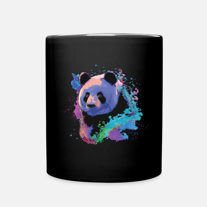 Panda - Tasse einfarbig - Schwarz