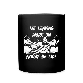 Quitter le travail le vendredi, Funshirt, Après, Alpen Ski - Mug uni - noir - Devant