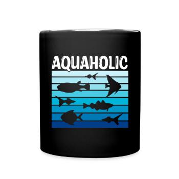 Funny Aquarium Lover Saying Fish Tank Owner Quote - Full Colour Mug - black - Front