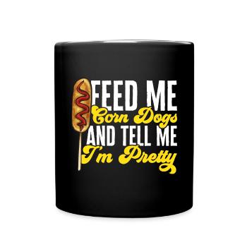 Corn Dog Corndog - Full Colour Mug - black - Front