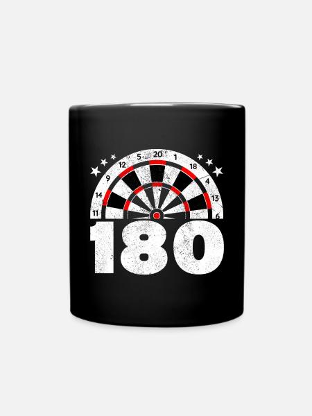 Darts Funny Dart Board Darts 180 Dart pelaajaa - Enfärgad mugg - svart
