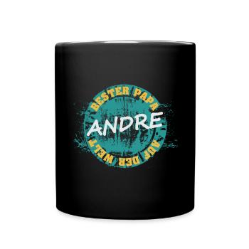 Fête des pères André - Mug uni - noir - Devant