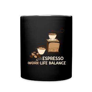 Espresso Life Balance Kaffee Espressomaschine - Tasse einfarbig - Schwarz - Vorne