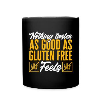 Gluten Free Gluten Intolerance - Full Colour Mug - black - Front