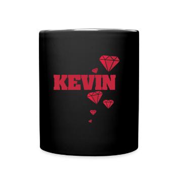 Name Kevin - Full Colour Mug - black - Front