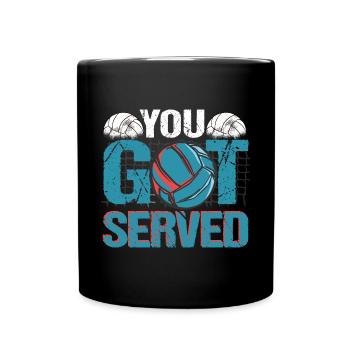 Volleyball You got served - Tasse einfarbig - Schwarz - Vorne