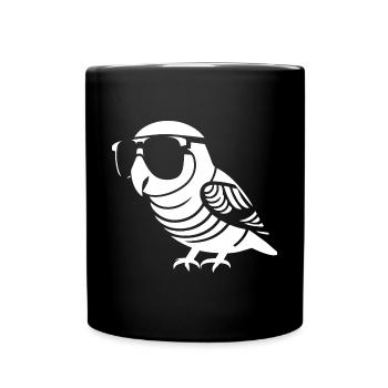 Lustiger Vogel mit Sonnenbrille Cool Bourke's Parak - Tasse einfarbig - Schwarz - Vorne
