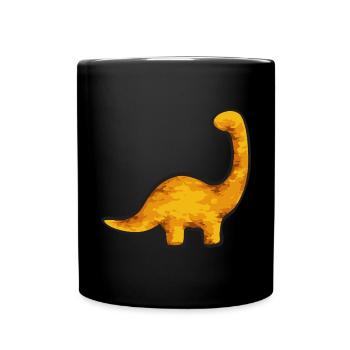 Dino Nuggets Dinosaurier Chicken Nuggets - Tasse einfarbig - Schwarz - Vorne
