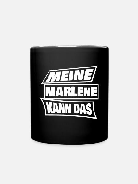 Marlene als Marlene - Tasse einfarbig - Schwarz