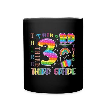 Écolier de 3e année Premier jour d’école - Mug uni - noir - Devant
