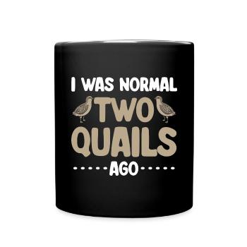 Wachtel Vogel - Tasse einfarbig - Schwarz - Vorne