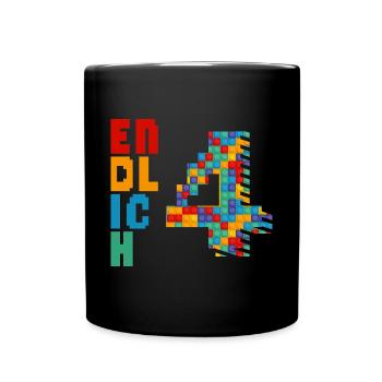 Finally 4 building blocks - Full Colour Mug - black - Front
