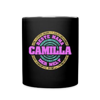 Mutter Camilla - Tasse einfarbig - Schwarz - Vorne