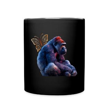 Singe - Mug uni - noir - Devant